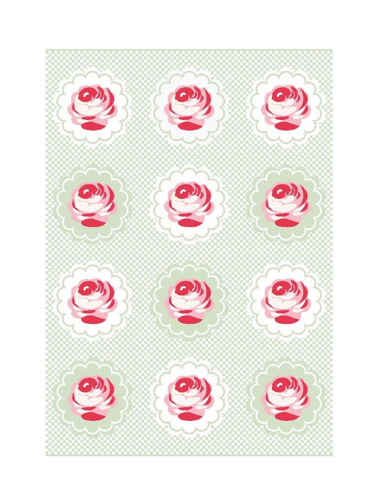 Набор декупажных карт Медальоны с винтажными розами, 5 листов, формат А4