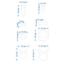 Каттеры (вырубка) для полимерной глины, пластики Пасхальный зайка, кролик, морковка, заячий хвостик, peeps