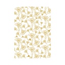 Декоративная калька (веллум) Грибы, лисички, с золотым и серебряным тиснением, формат А4