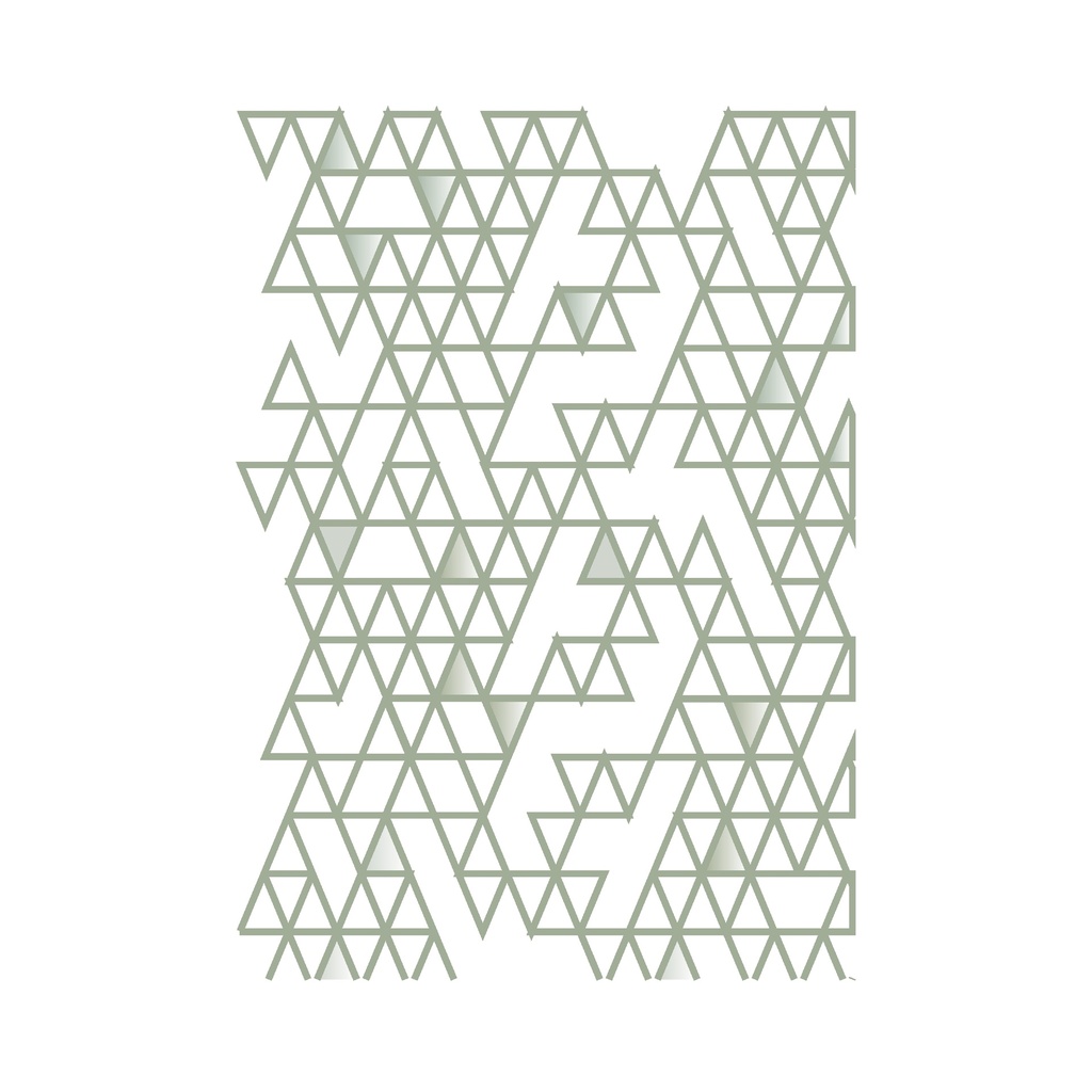 Декоративная калька (веллум) Треугольники, с золотым и серебряным тиснением, формат А4