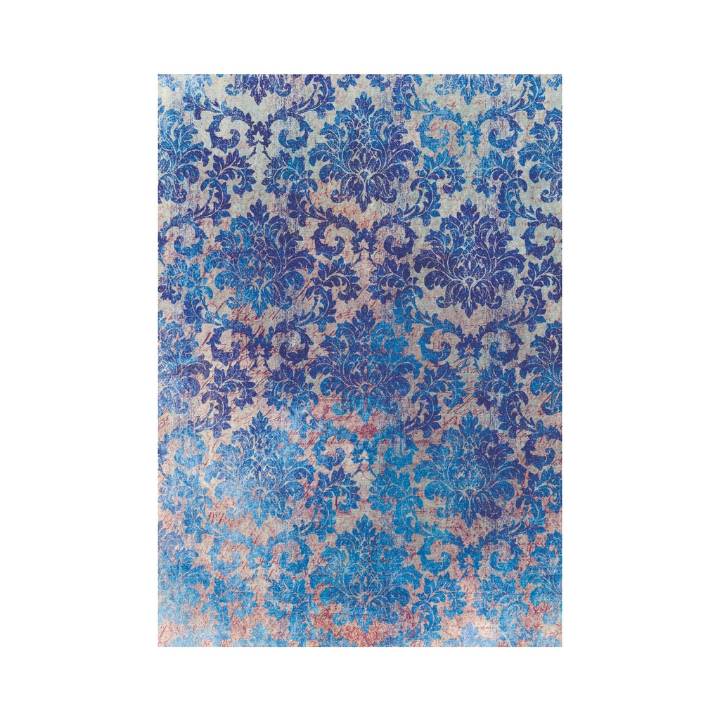 Набор декупажных рисовых карт Новый год в синем цвете, 5 листов, формат А5
