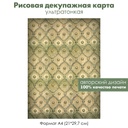 Декупажная рисовая карта Звезды на потертом золоте, капитоне, сетка, формат А4