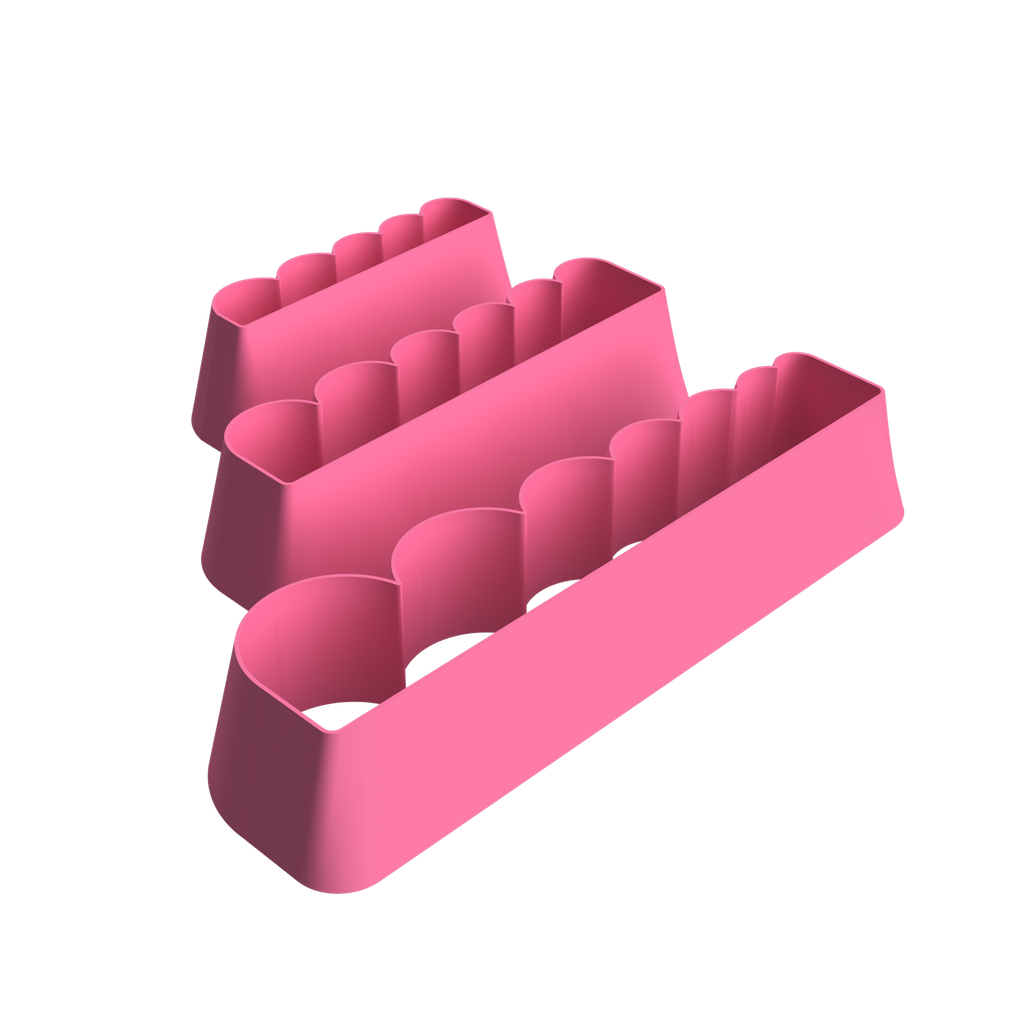 Каттеры (вырубка) шаблоны для полимерной глины, пластики, для создания объемных украшений Розочки, 3 шт.