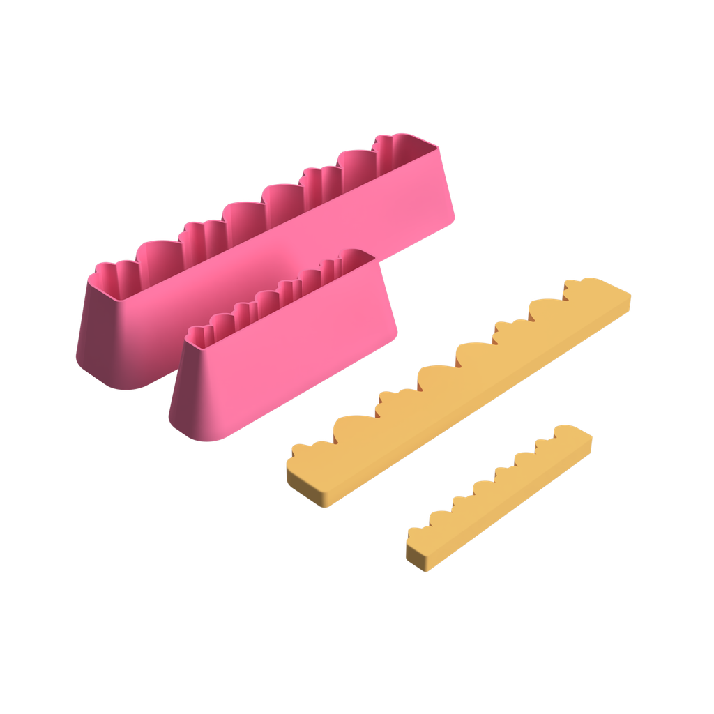 Каттеры (вырубка) шаблоны для полимерной глины, пластики, для создания объемных украшений Розочки, 2 шт.