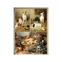 Набор декупажных карт Винтажные собаки, 5 листов, формат А4