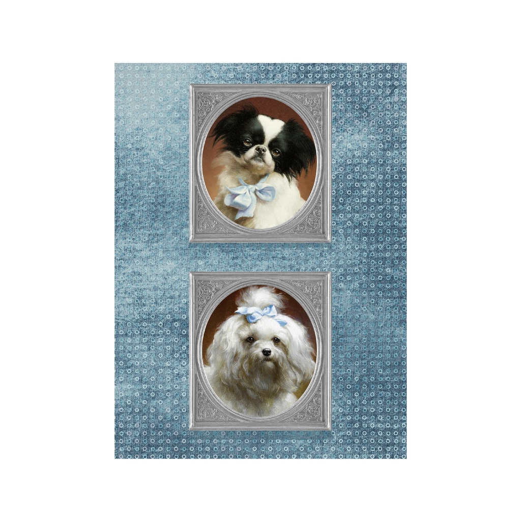 Набор декупажных карт Винтажные собаки, 5 листов, формат А4