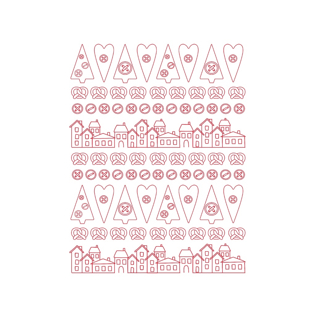 Набор декупажных карт Сказочный город в стиле Тильда, пряничный домик, 5 листов, формат А4