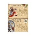 Набор декупажных карт Винтажные рождественские открытки, 5 листов, формат А4