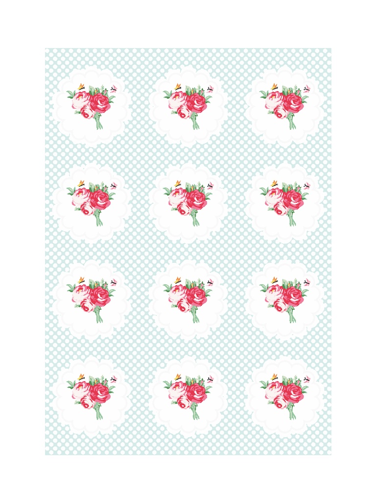 Набор декупажных карт Медальоны с винтажными розами, 5 листов, формат А4