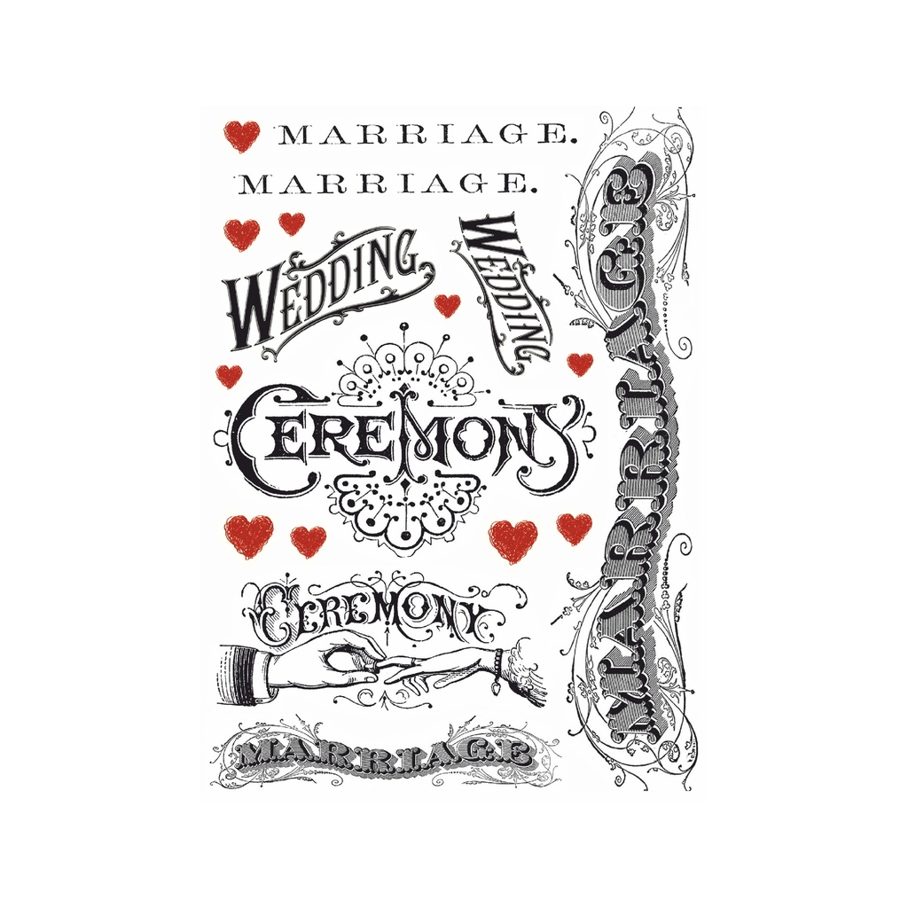 Набор декупажных карт Свадебная церемония, 5 листов, формат А4