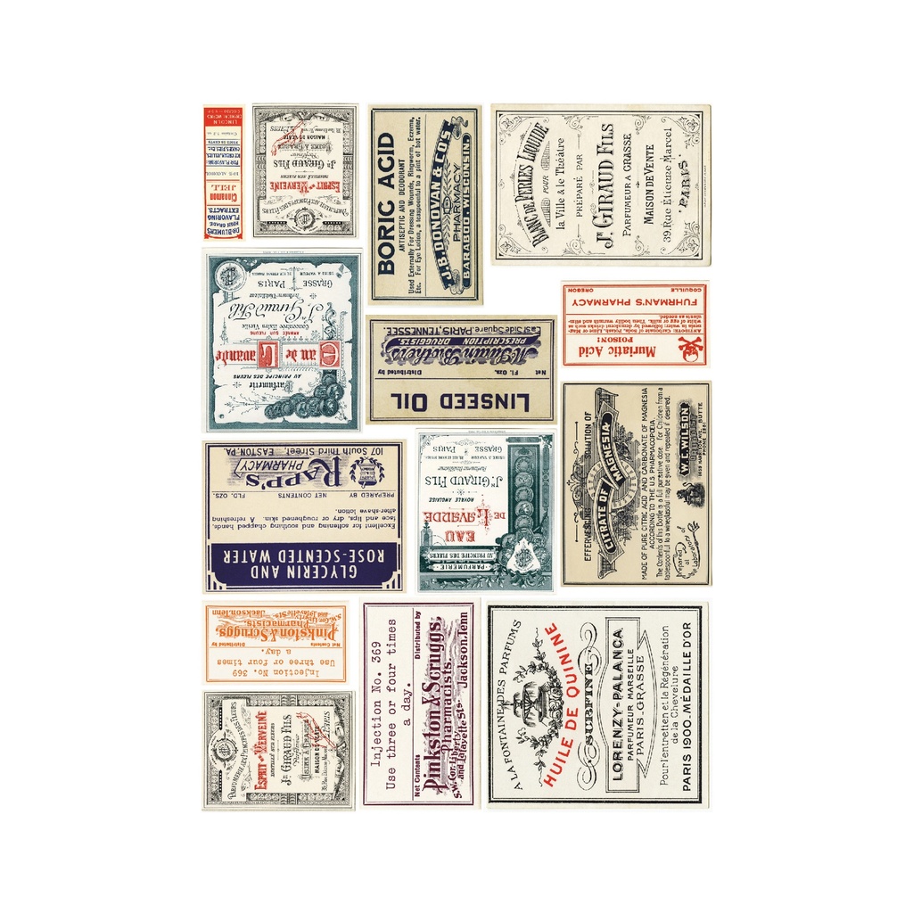 Набор декупажных карт Старая реклама, 5 листов, формат А4