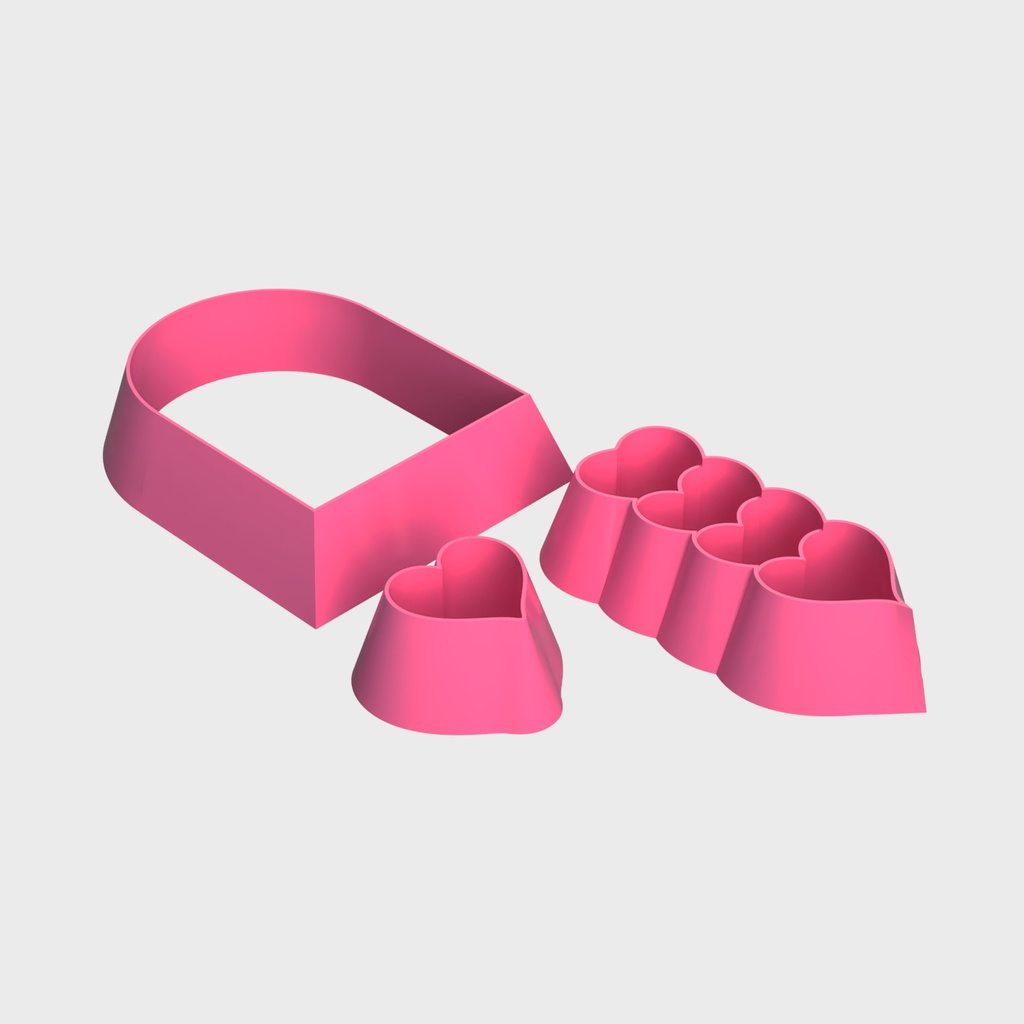 Каттеры (вырубка) для сережек "Подвеска и сердечки"