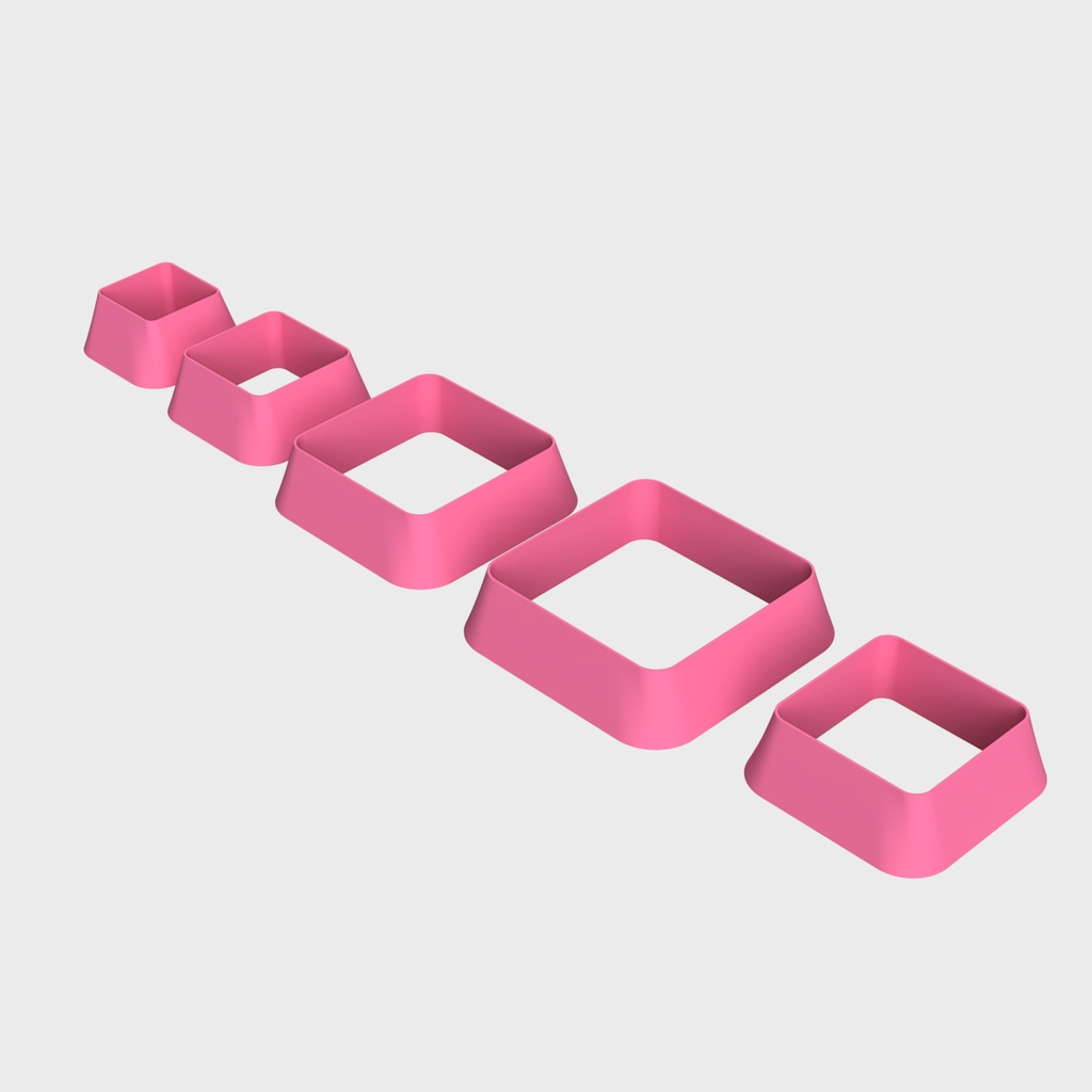 Каттеры (вырубка) для украшений "Пять квадратов"