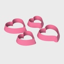 Каттеры (вырубка) для украшений "Четыре сердца с изгибом"