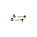 Швензы для гвоздиков-шариков с кольцом и зажимом, 4 мм золото (20 шт.)