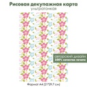 Декупажная рисовая карта Яркие тропические цветы, формат А4